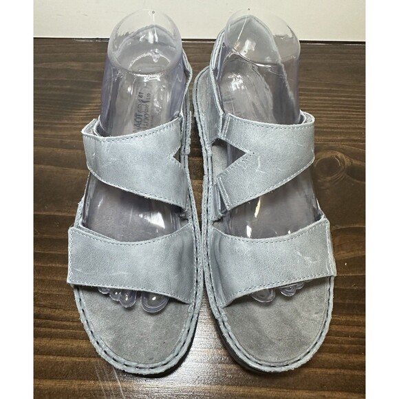 NAOT‎ Enid Gray Hook & Loop Vintage Slate Comfort Sandals Women US 10-10.5 EU 41 - Picture 5 of 14
